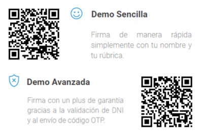 Códigos QR Demo Firmio